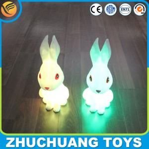 China clear plastic rabbit coin bank LED light for sale wholesale