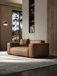 Leather Custom Sofa Bed Straight Row Minimalist Living Room Head Layer Cowhide