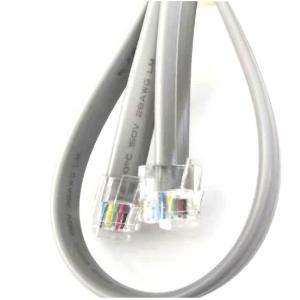 China RJ45 RJ12 CAT6 UTP Cable for Telephone Handset Coiled Wire Harness in Custom Length wholesale