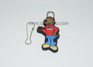 China Custom and supply cartoon figure pvc zipper puller,various zipper slider wholesale
