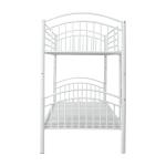 White High Gloss Iron Metal Pipe Bed For Children Bedroom Furniture