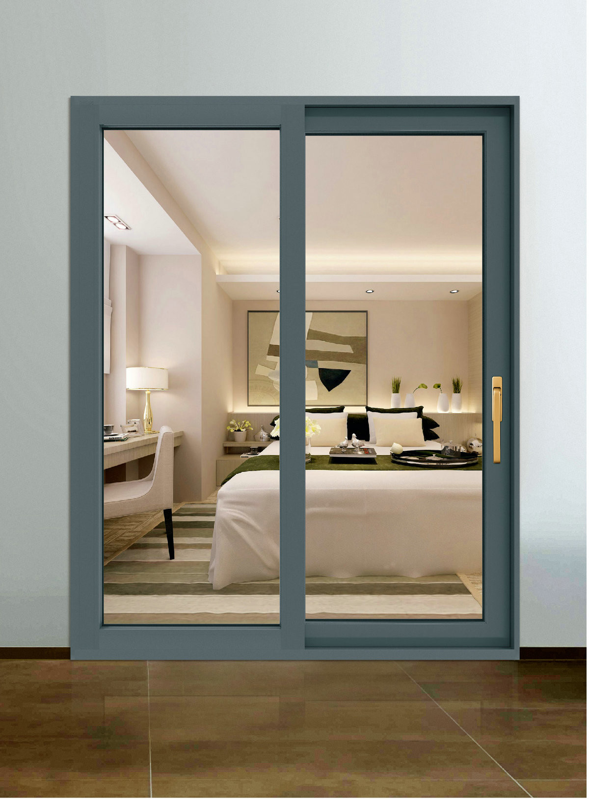 Waterproof Aluminium Door Frame Profile Anodized Surface Long Working Life