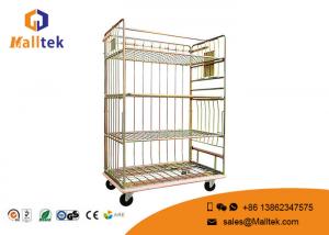 China Mesh Lock Wheeling Logistics Trolley Material Movement Heavy Duty Goods Trolley wholesale