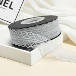 French Appliques Guipure Fabrics Bridal Cotton Embroidery Macaron red color Lace