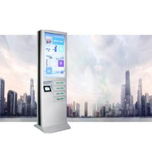 China White CRS Material Cell Phone Charging Stations With 43 Inch Digital Signage on sale