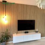 Sound Proof MDF 27mm Wood Slatted Acoustic Panels For Modern Cinema