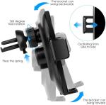 Wireless Car Charger Mount, 10W/7.5W Fast Charging, Adjustable Gravity Air Vent