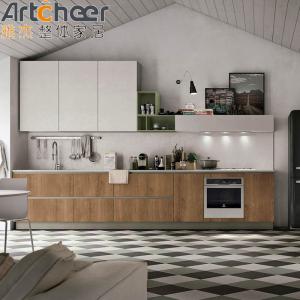 China Customized Color Island Sink Base Cabinet with Modern PANEL Wood Style Kitchen Cabinet wholesale
