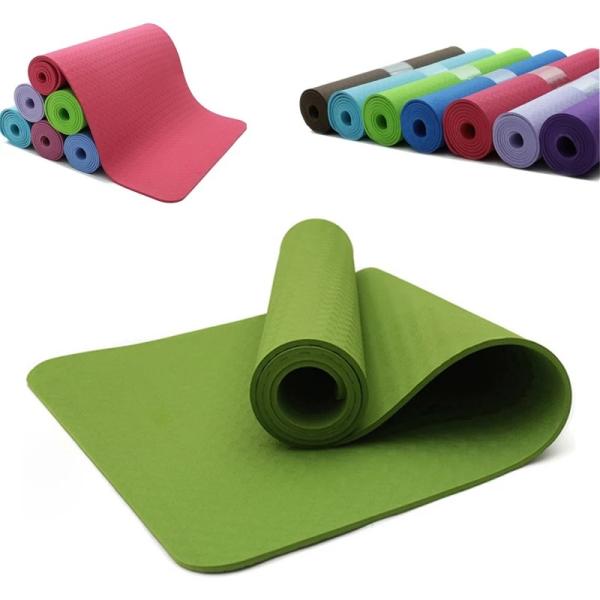 Single Color TPE Yoga Mats, Environmentally friendly mat, Soft Anti Slip Sports