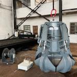Electro Hydraulic 1 Cubic Grab Bucket For Indoor Use Five Peel