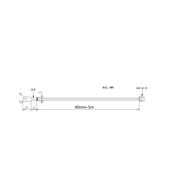 NTC Temperature Sensor OT Terminal Wire Ring Fixed Piece 100K 3950 1% High Precision Thermistor