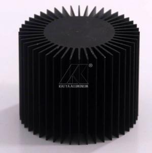 China 6063 Black Anodized Heat Sink Aluminum Profiles Small Size Round Alloy For Led on sale