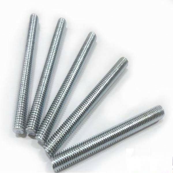 White Carbon Steel Double End Threaded Rod , Full Threaded Rod OEM Service