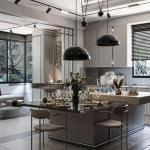 Free Design Custom Wood Veneer Kitchen Cabinet Modern Classic Wood Kitchen