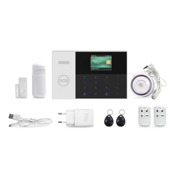 2.4 Inch Screen Wireless Home Security Alarm System GSM WIFI APP Remote Control