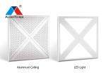 Leaf Shaped Aluminium Perforated Ceiling , Wooden Color Acoustic False Ceiling