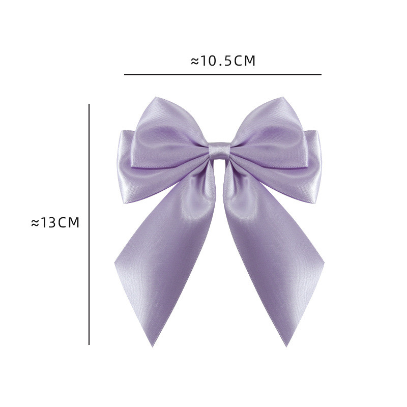 Gold Pre Tied Satin Ribbon Bow With Elastic Loop Satin Ribbon For Gift Wrapping