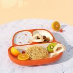 2024 Design BPA Free Silicone Tray Food Grade Divided Dinner Plates for Baby