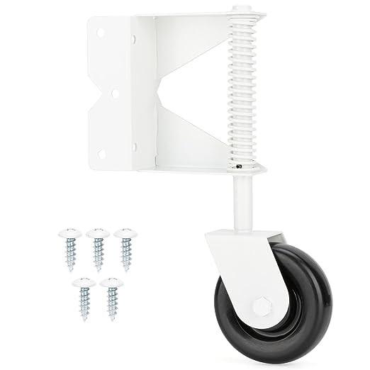 360 Degree Universal Mount Plate Spring Loaded Gate Caster for Wooden Gate PVC