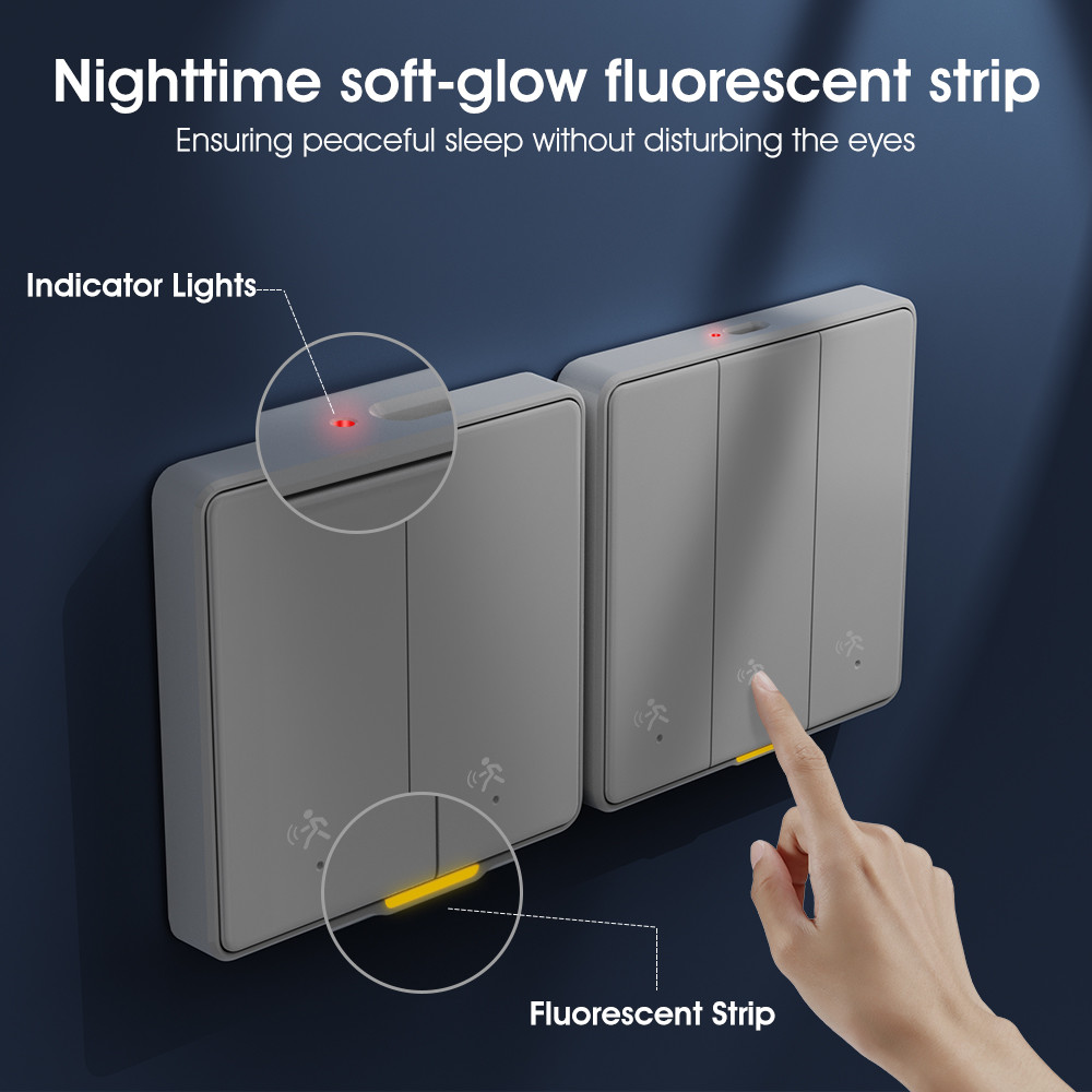 Tuya ZigBee Radar Motion Sensor Switch Sensing No Neutral Smart Home EU Wall Light Button Off No Capacitor Timing App