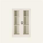 Two Glass Doors Modern Living Room Book Shelf With Handle Lock