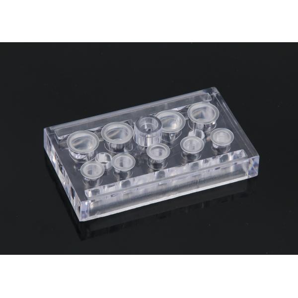 Durable Transparent Color Tattoo Ink Cup Holder For Artists , Trainer