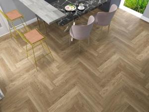 China 5mm Herringbone SPC Vinyl Flooring Easy Maintenance Scratch Wear Resistant wholesale
