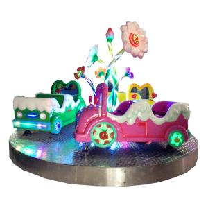 China Parade Floats Coffee Cup Ride 3 Carriages 12 People For Kids Amusement wholesale