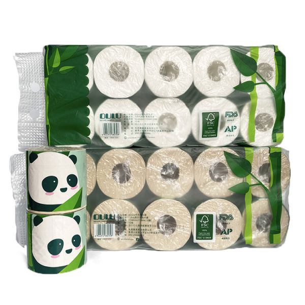 Customizable Size High Quality Virgin Bamboo Pulp Material Ultra-Soft Big Roll Toilet Tissues