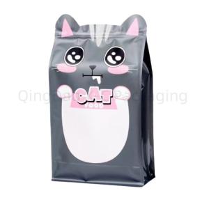 China Pet Food Square Bottom Plastic Feed Bag With Zipper Disposable Custom Design wholesale