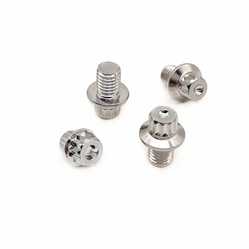 Chrome Plated Decorative Stainless Steel Security Screws Aluminum Alloy Pedal Nail