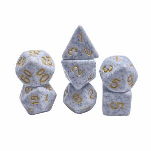 China Golden font gold spots ore ore resin character playing board game dice set dnd dice wholesale