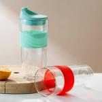 455ml Double Wall Drinking Glass Borosilicate Glass 16 Ounce Insulated Tumblers