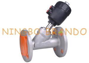 China Y Type Plastic Head Pneumatic Flanged Angle Seat Valve 1.5'' DN40 PN16 wholesale