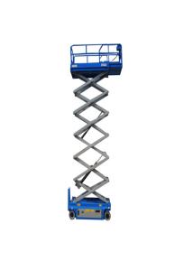 China Power Pneumatic Upright Scissor Lift , Portable Scissor Lift Trojan Battery Incomparable Reliability wholesale