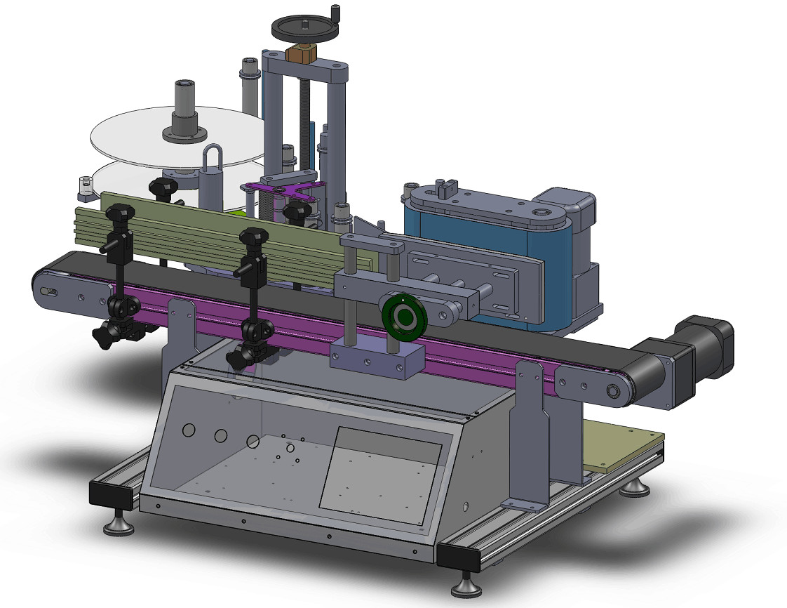 Mitsubishi PLC SS304 Small Bottle Labeling Machine Automatic Label Applicator For Bottles PET Plastic
