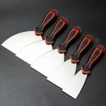 2" 3" 4" 5" 6" Rubber Handle Stainless Steel Metal Spatula Set Flexible Putty