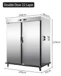120mm Layer Height Stainless Steel Mobile Food Warmer Trolley for Banquet and