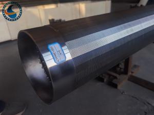 China Welded Cylindrical Wedge Wire Screen Pipe / Tube 168mm Diameter wholesale