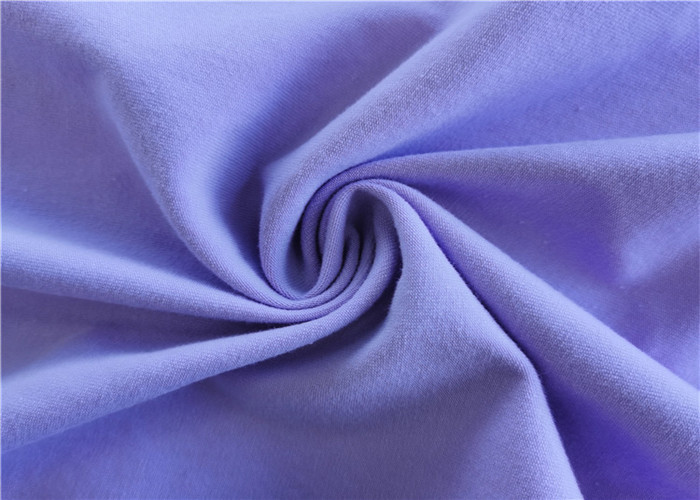 Pink Knitted Fabric Lycra Cotton Single Jersey 32S Cotton Spandex
