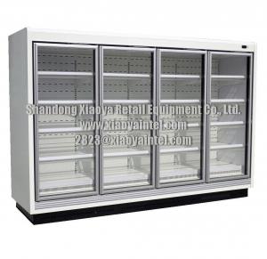 China Commercial Super Market Glass Door Grocery Store Freezers CE Certificate on sale