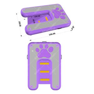 China Outdoor Inflatable Pump Plank Climb Platform Ladder Boat Three Size Dog Water Ramp With Non-Slip Pad wholesale