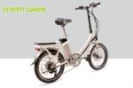 Full Size Electric Folding Bike For Adults , Lightweight Folding Ebikes 21.5kgs