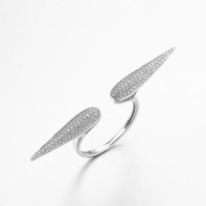 China Flying Wings 925 Sterling Silver CZ Rings Affordable Wedding Rings on sale