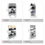 Gray Multi-layer Wood Corner Rack Skincare Display Showcase For Cosmetic Shop