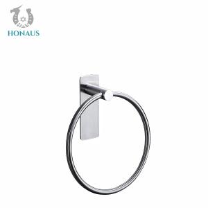 China Brushed Bathroom Kitchen Accessories Wall Hanging Towel Ring Max 20KG Capacity on sale