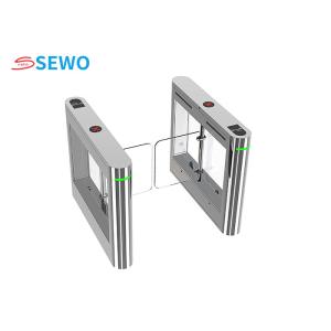 China Stainless Steel Swing Barrier Turnstile 20-60people/minute Pedestrian Security Turnstiles wholesale