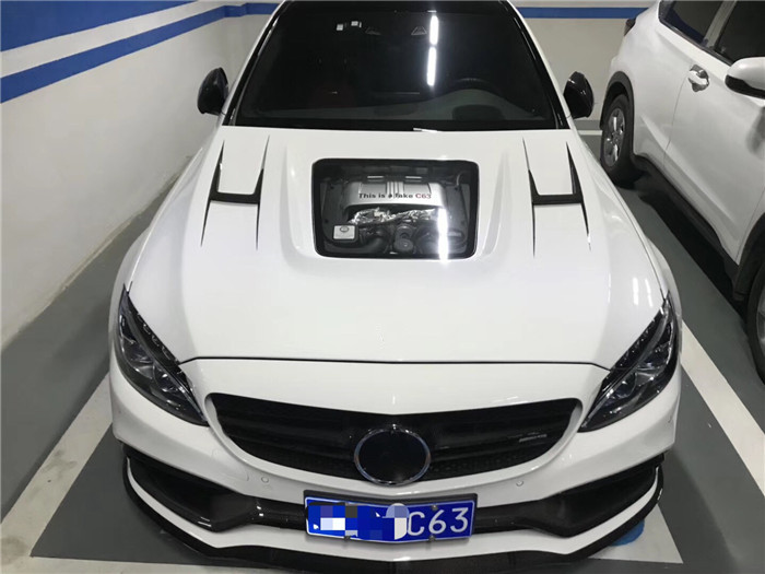 Carbon Fiber Cover for Benz C63 Coupe Carbon Fiber Material C63 Carbon Fiber Hood Hood Engine Hood