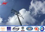 Round Hot Dip Galvanized Steel Utility Pole , 6M - 12M Metal Lighting Poles