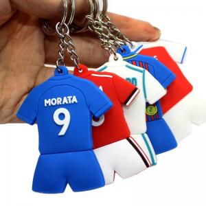China PMS Color PVC Key Chain Pendant Custom Size Football Jersey Type on sale